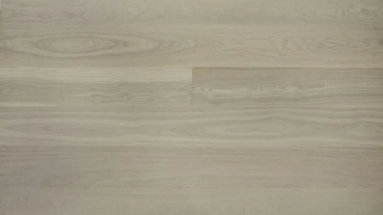 Vidar European White Ash 7 – Frost White light-toned engineered hardwood flooring sample